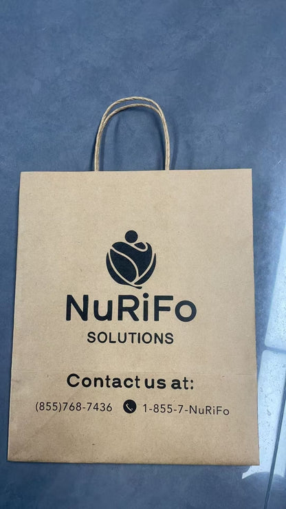 Handled Paper Bag – Kraft – 12x7x17 (Custom Logo)