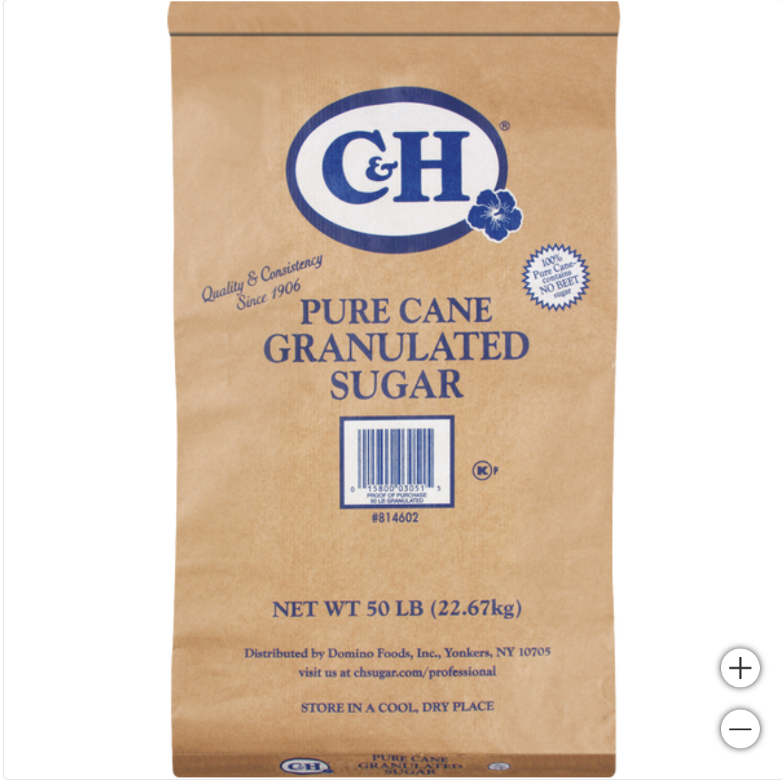 C&H Pure Cane Sugar - Granulated - 50 lbs