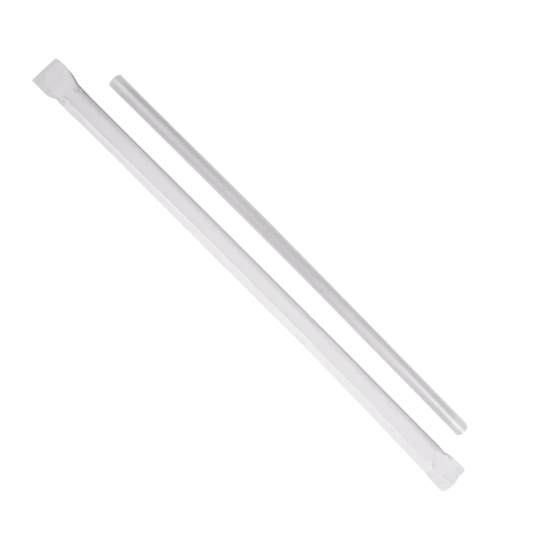 Clear Paper Wrapped Straw - 7.75"