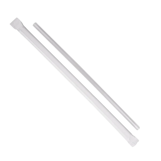 Clear Paper Wrapped Straw - 7.75"
